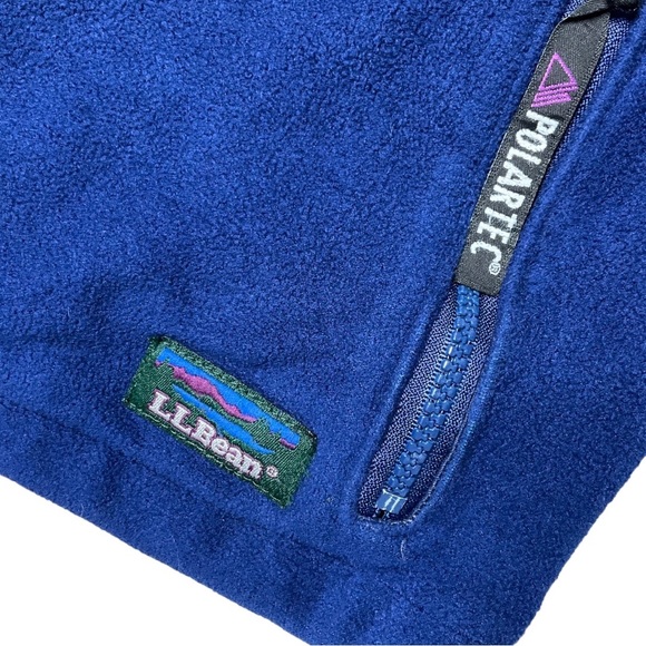Vintage LL Bean Full Zip Polartec Fleece Vest Windblock Series Blue M - Picture 6 of 12